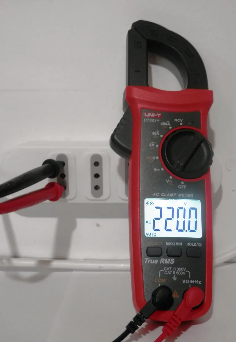 AC clamp meter, 400 A, True RMS