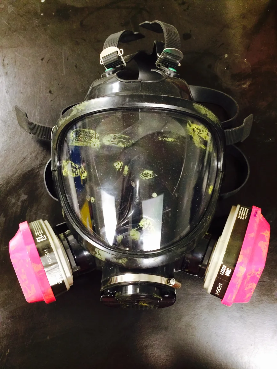 Full-face respirator, Rd40 thread, polycarbonate visor
